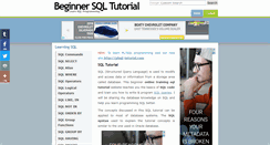 Desktop Screenshot of beginner-sql-tutorial.com